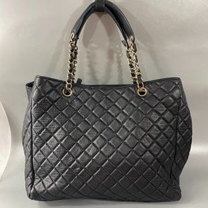 MYCHOICE MADE IN ITALY QUILTED LEATHER LEATHER TOTE/SHOULDER BAG